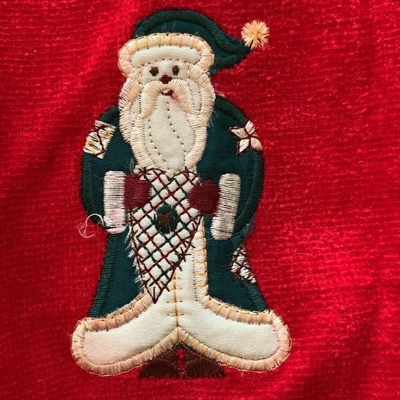 2 vintage red Christmas hand towels - Picture 3 of 7